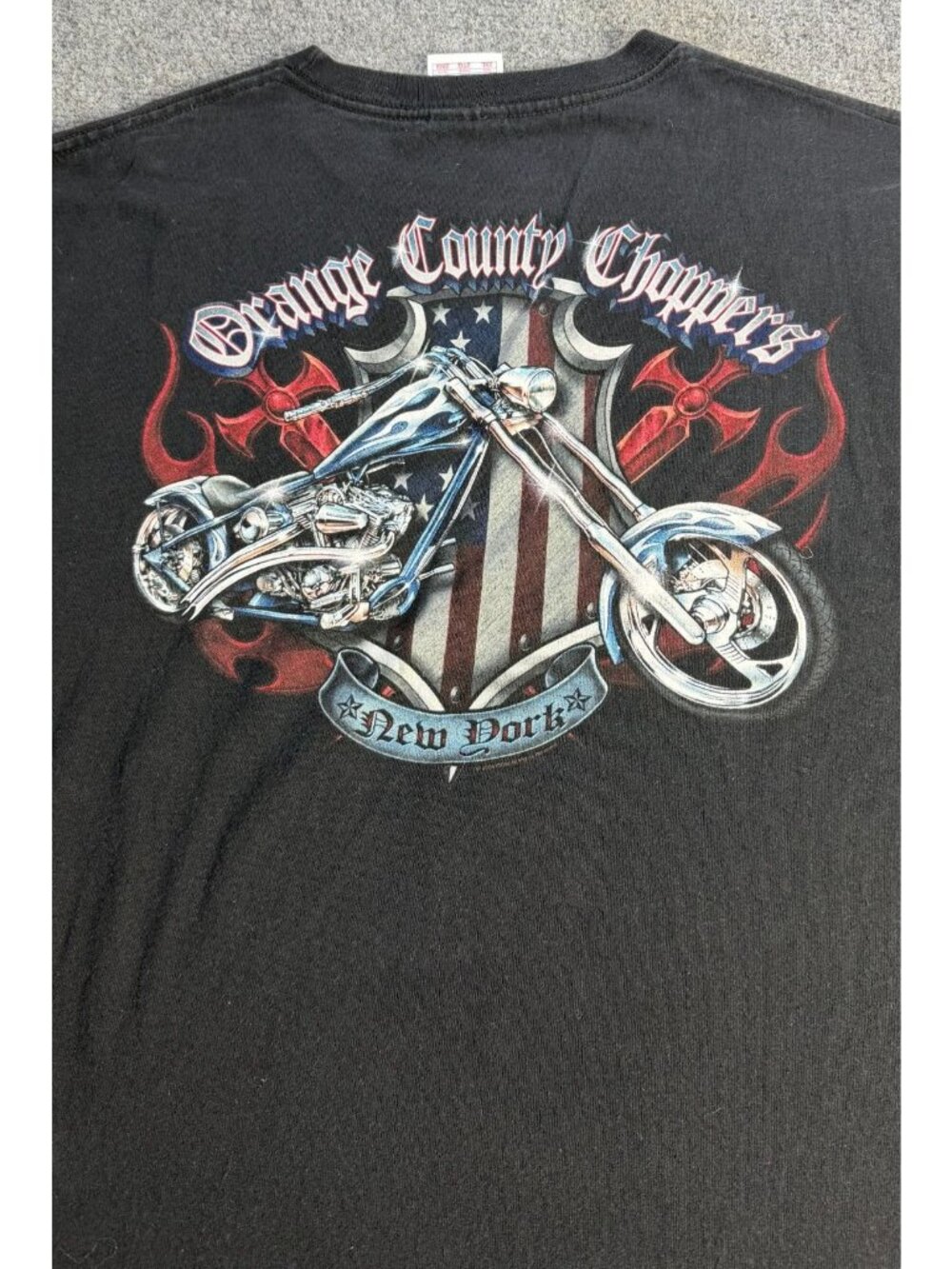 Orange County Choppers Black 2XL Graphic T-Shirt Tennessee River Cotton USA Made